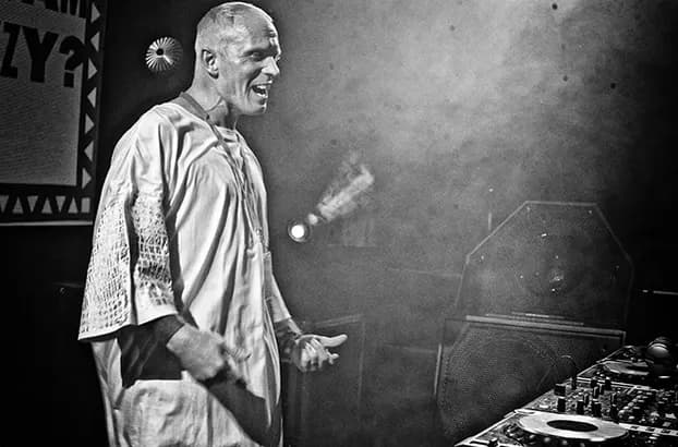 Mr C behind the decks. Pure 90s tech house mindset. Warehouse revival fuel.