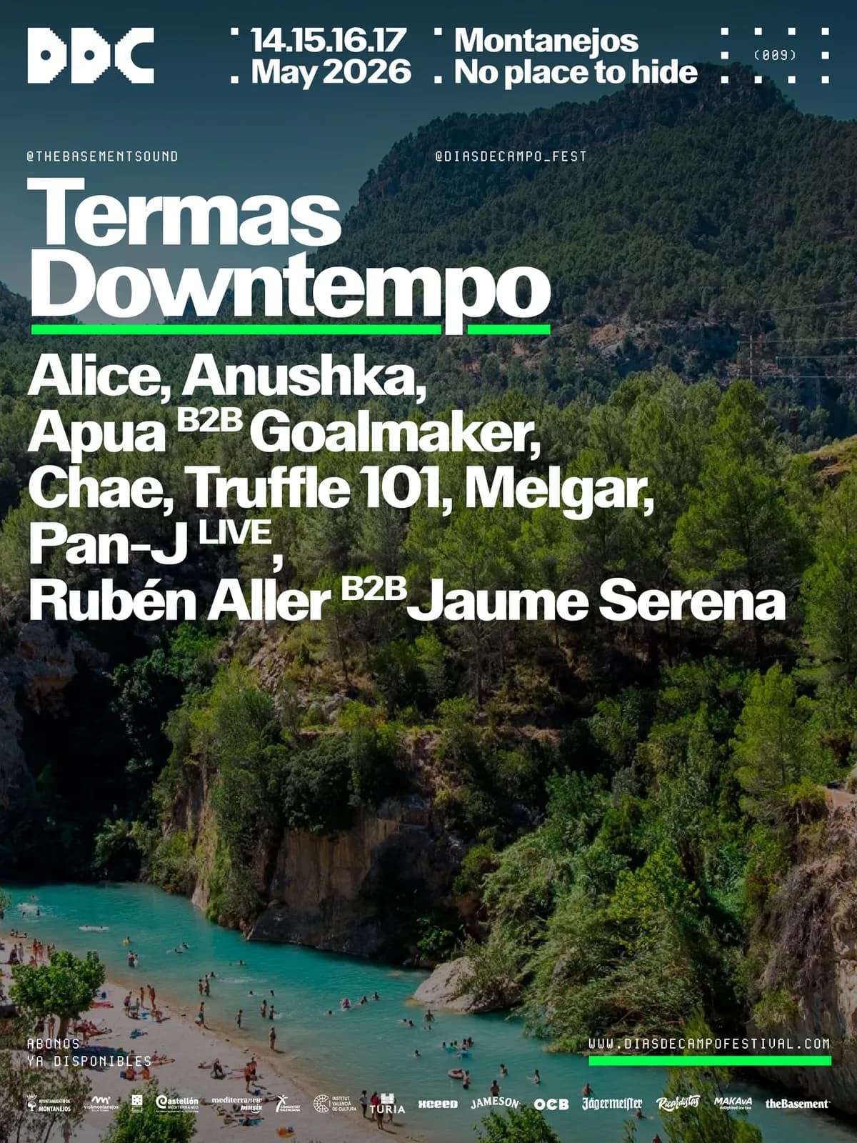 Float into the vibe. The Termas Downtempo stage turns the thermal baths into a warm, slow groove sanctuary. What mood will you drift into?