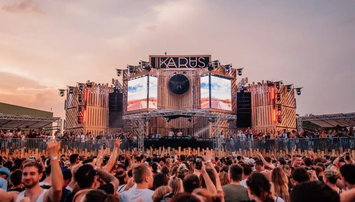 This is not an airport anymore. This is Ikarus Festival 2026 and it hits different from above!