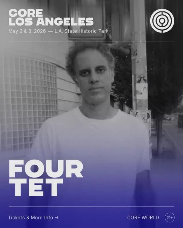 There are artists you see and there are artists you feel for days after. Four Tet is firmly in the second category and he is playing Saturday afternoon.