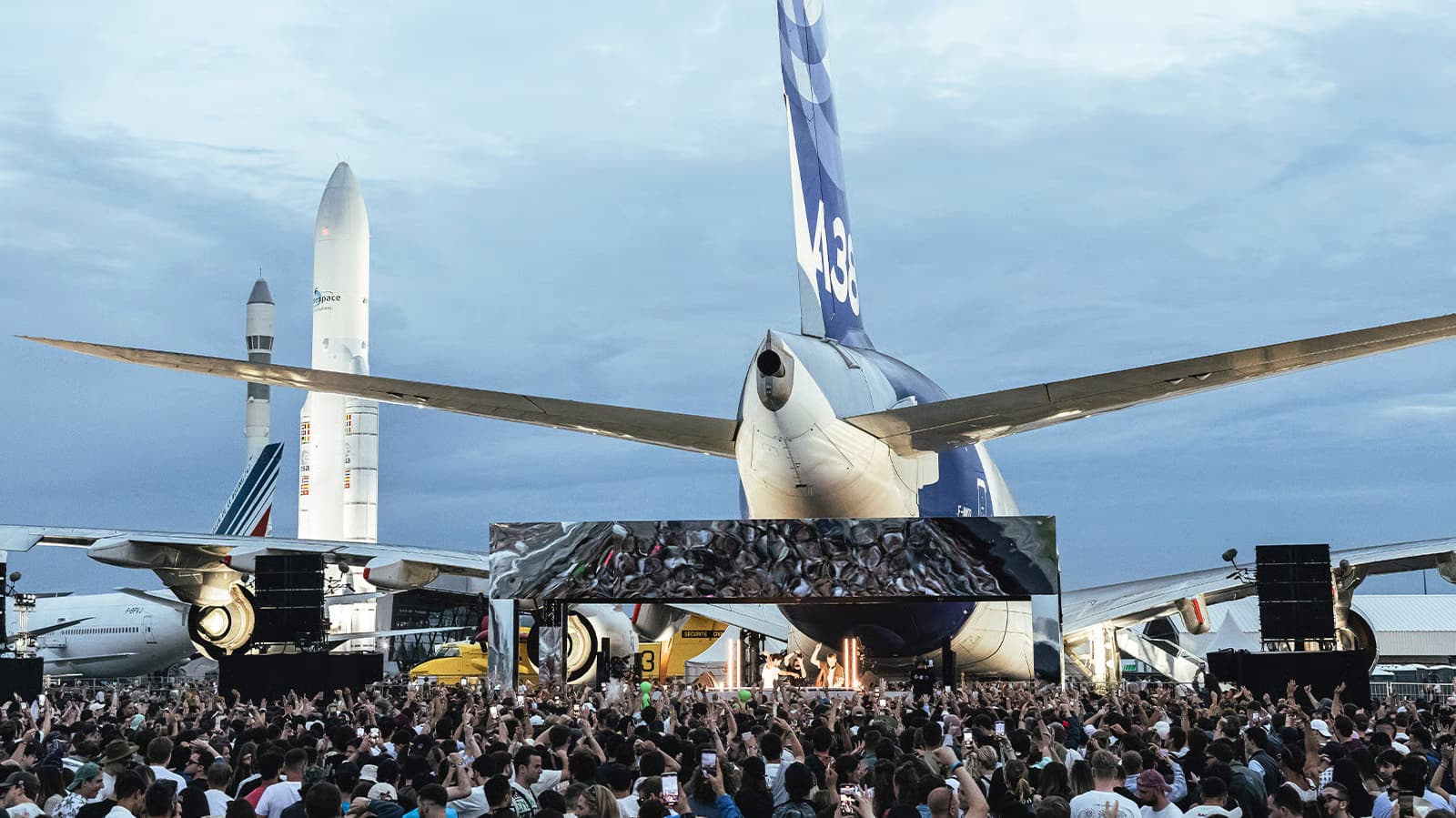 No boarding pass required. Just a ticket and good taste. The A380 Stage
