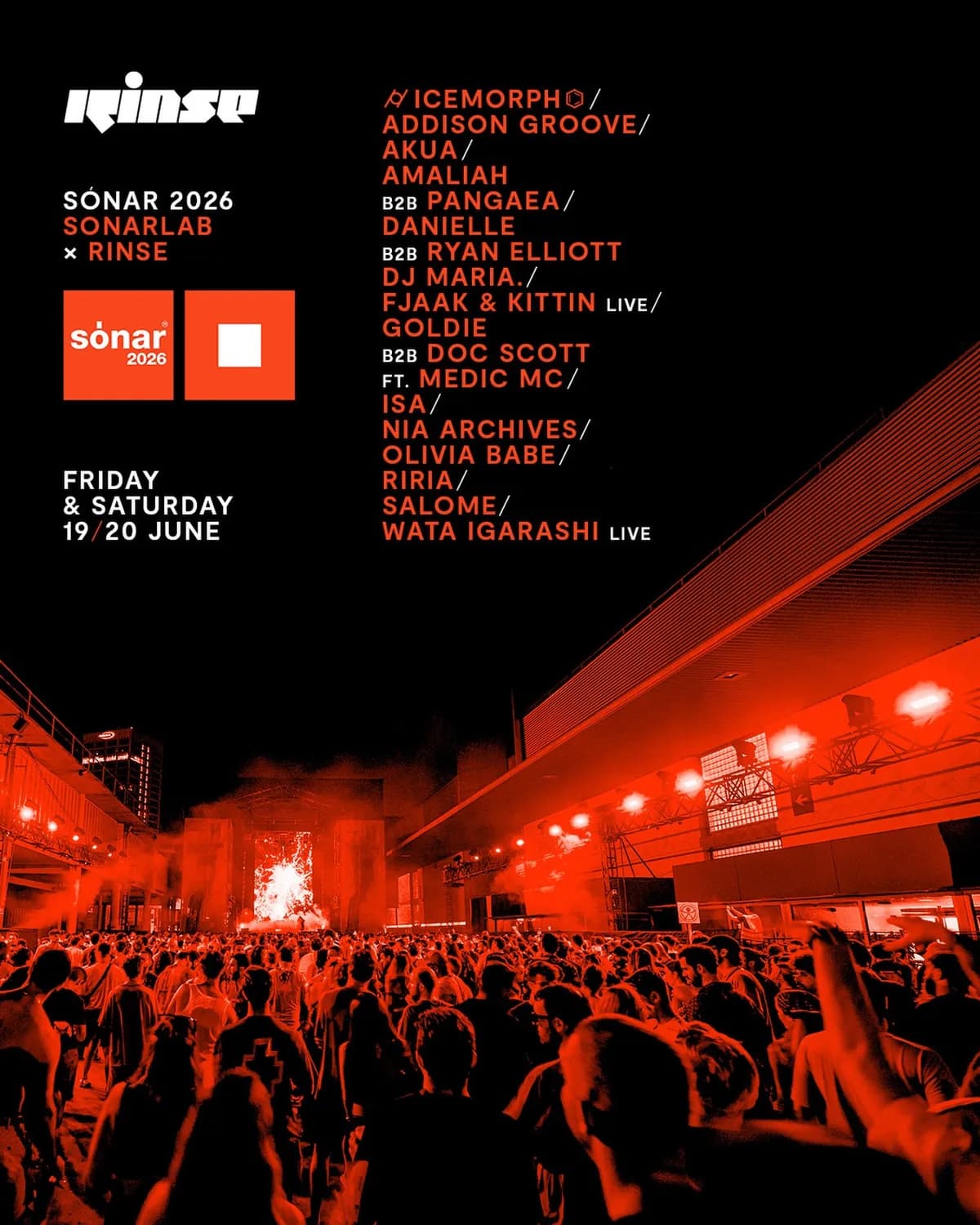 Sónar 2026. One building. Six stages. 5pm to 7am. The festival did not come here to be reasonable.