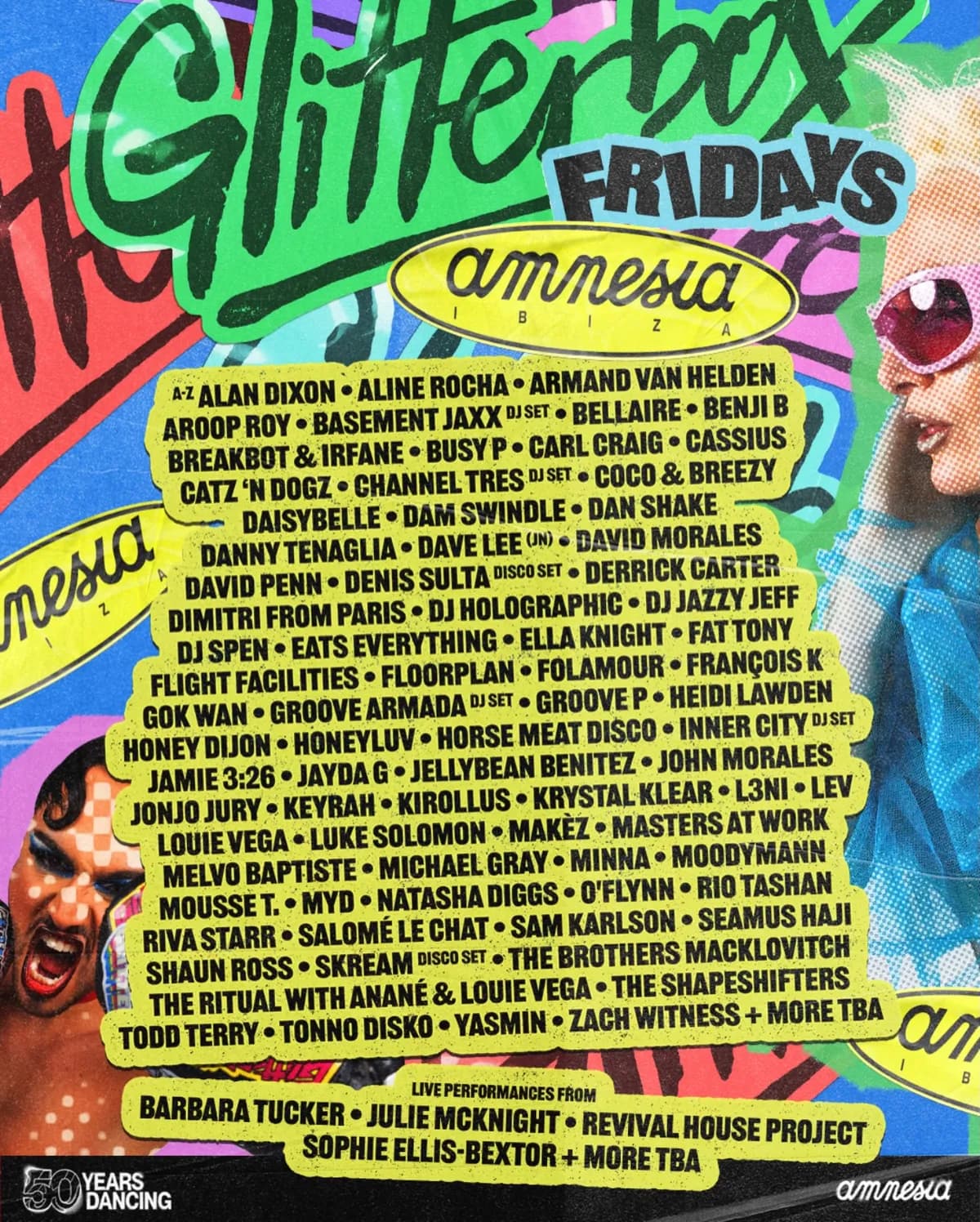 Article cover: Glitterbox Opens at Amnesia Next Friday and the Lineup Is stacked.