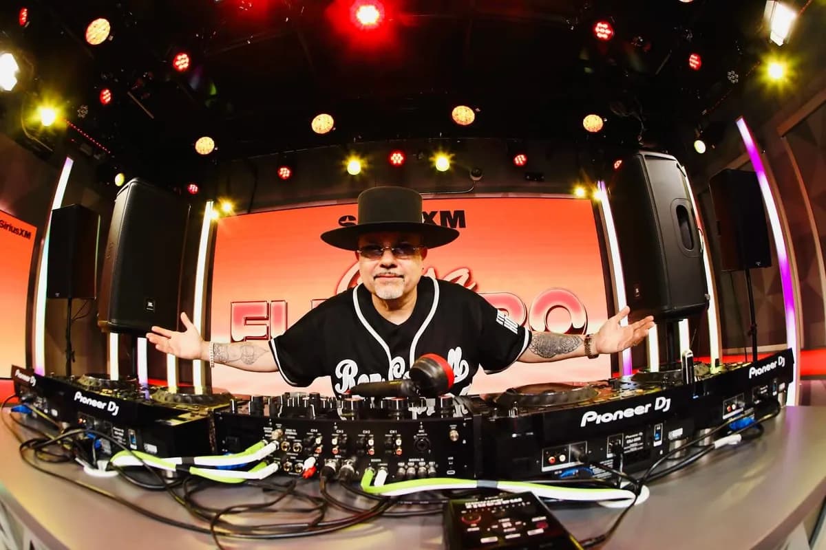 Louie Vega in an open-air garden in the hills above San Antonio for Ministry of Sound's Ibiza comeback.
