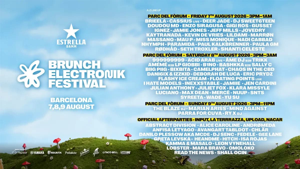 Article cover: Brunch Electronik 2026 is the European festival of summer.