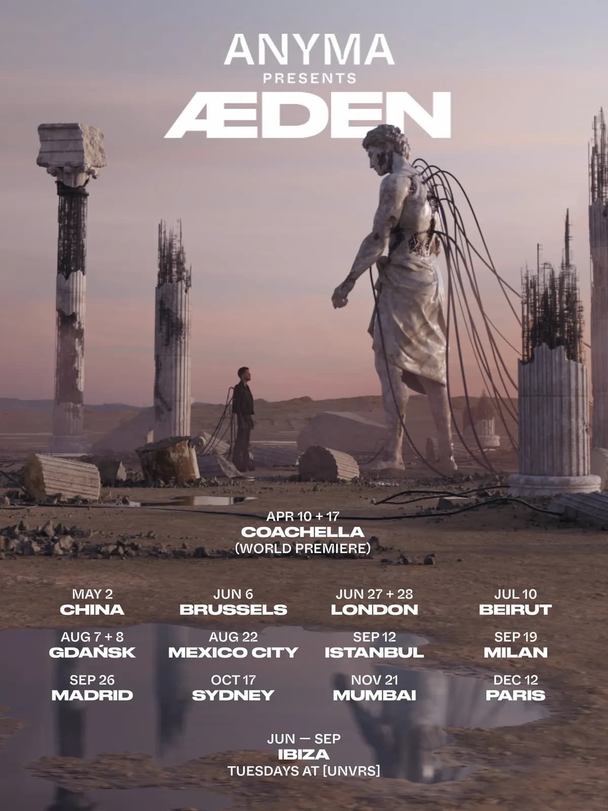 Fifteen countries. 238,000 tickets sold. 35 million dollars grossed. Anyma and ÆDEN are operating at a scale that electronic music has rarely seen before.