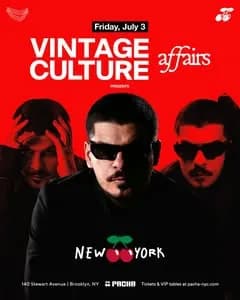 July 3  From Brazil to NYC, Vintage Culture lands with a genre blending mix of house, tech house, and beyond for one night only