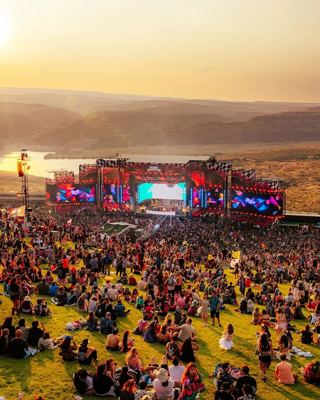 Sunset at The Gorge. Two days of music still ahead. 