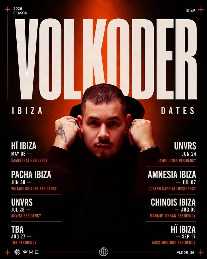 Volkoder's 2026 Ibiza season is looking like one of the greatest hits of the island's most iconic rooms