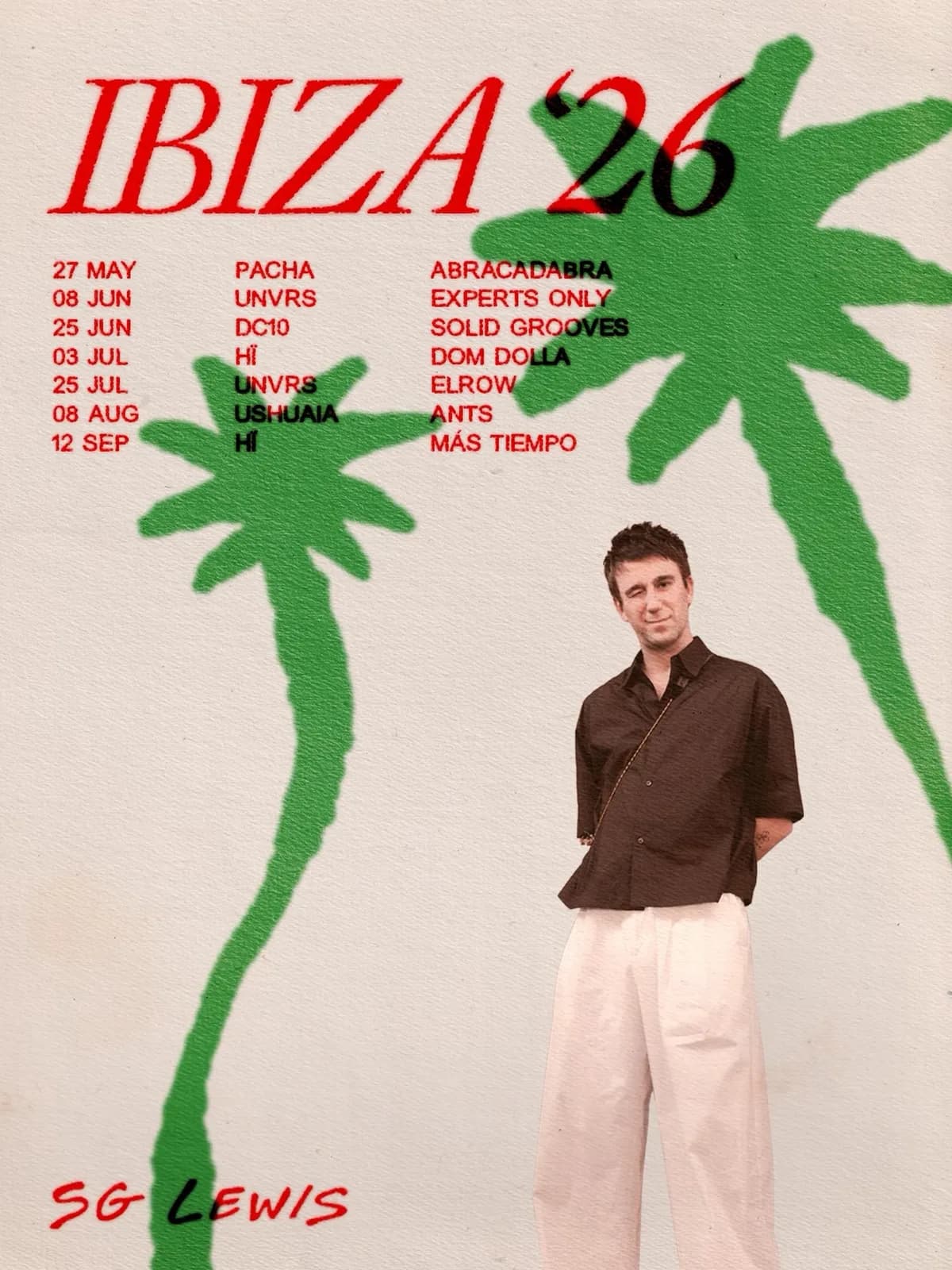 Summer in Ibiza is calling. Seven shows from May to September. Pick your date.