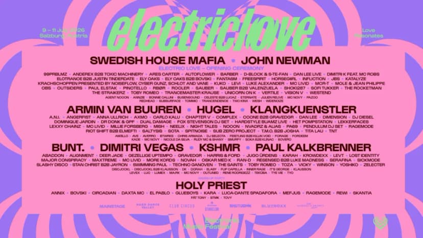 Electric Love Festival 2026 Has A House Music Story To Tell