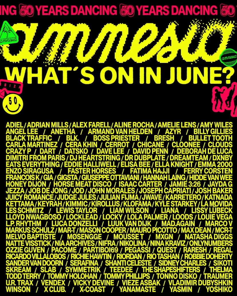 No Bad Nights. No Quiet Weeks. Just June at Amnesia.