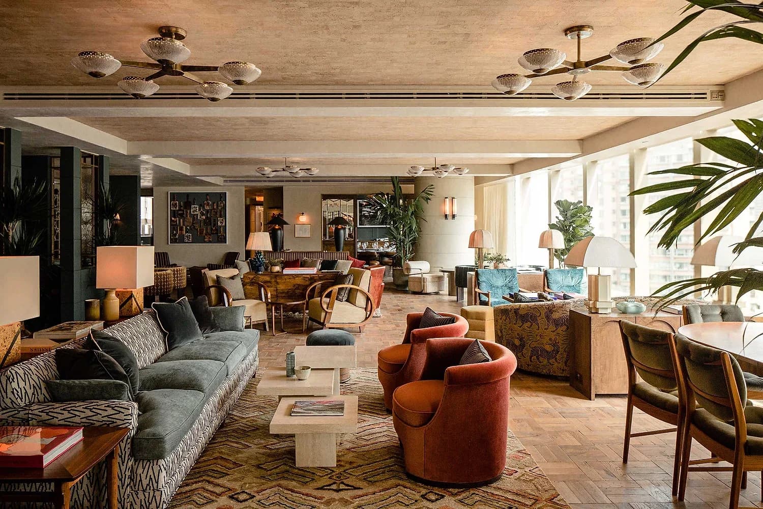 Soho House Hong Kong's Drawing Room, part of the club's 120,000-square-foot Sheung Wan location, the first Soho House in Asia.
