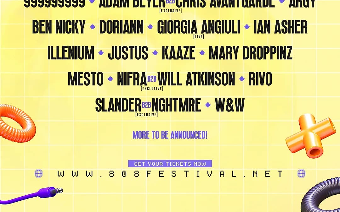 808 Festival's own Phase Two poster, with all three B2B pairings marked exclusive