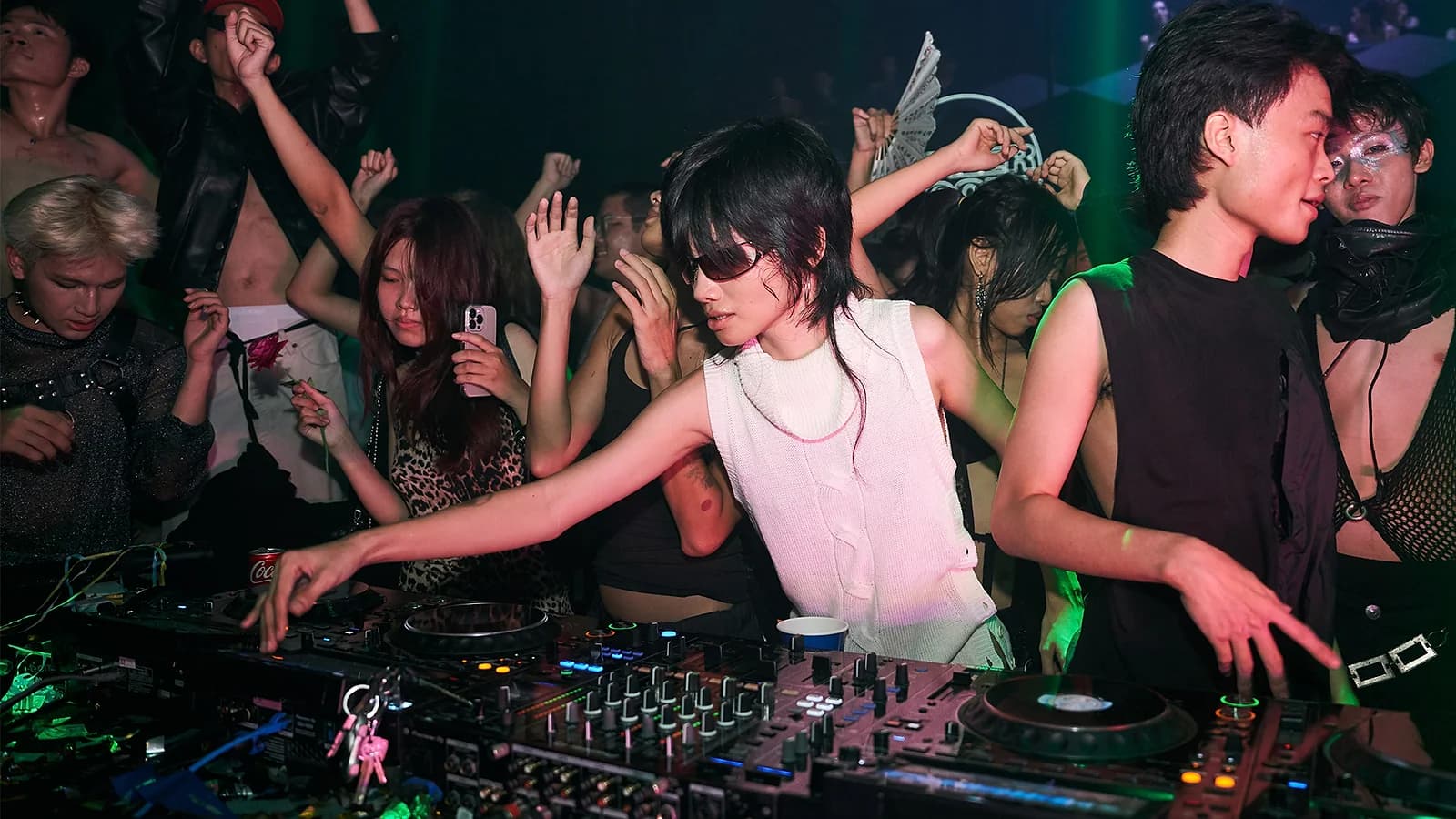 Van Anh on the decks at Boiler Room: Sài Gòn, the queer maximalist night that paired Gái Nhảy with Bung L0n.