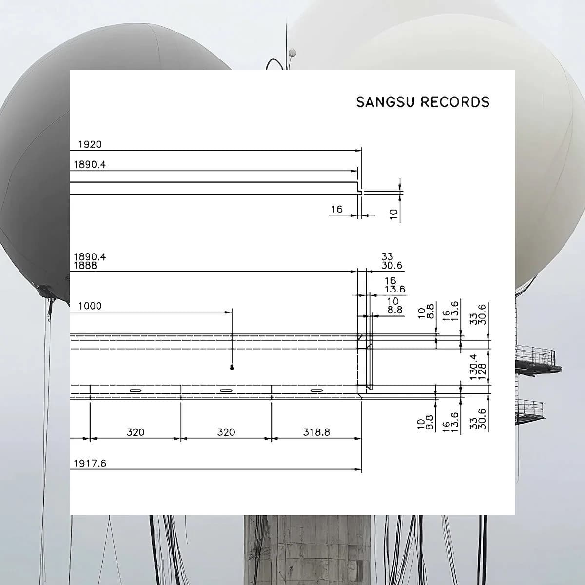 Artwork for Sangsu Records' debut compilation, 상수 001
