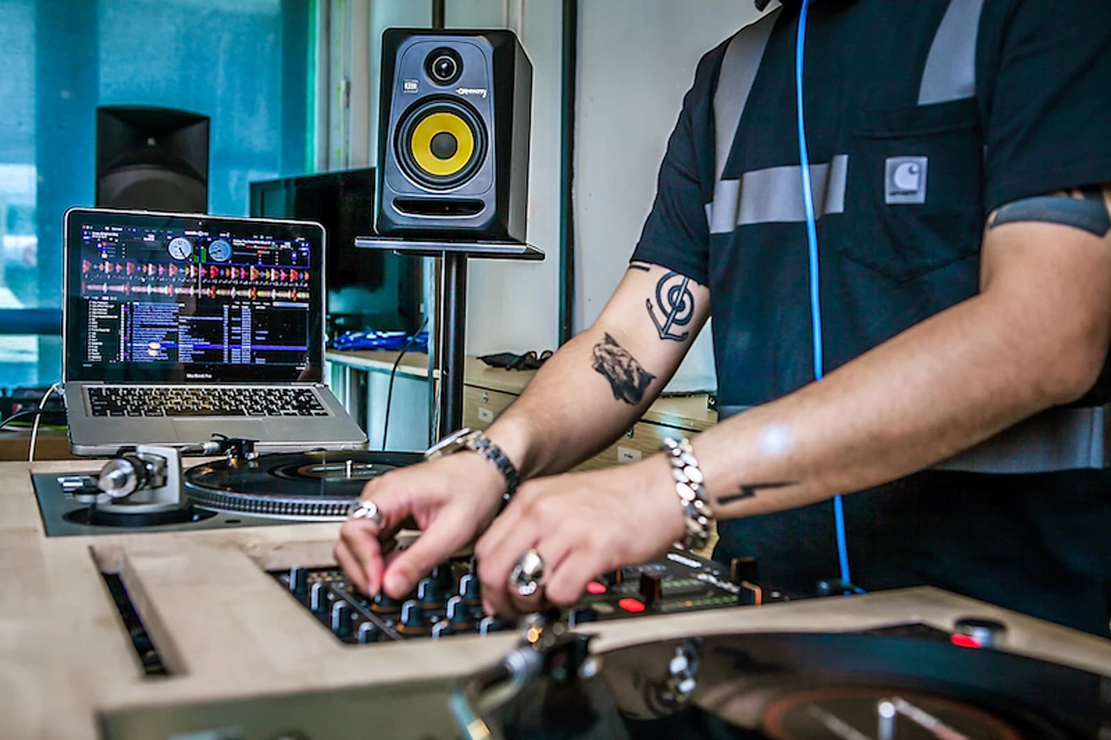 A student works the mixer during one of InEarBeat's DJ courses in Bangkok.