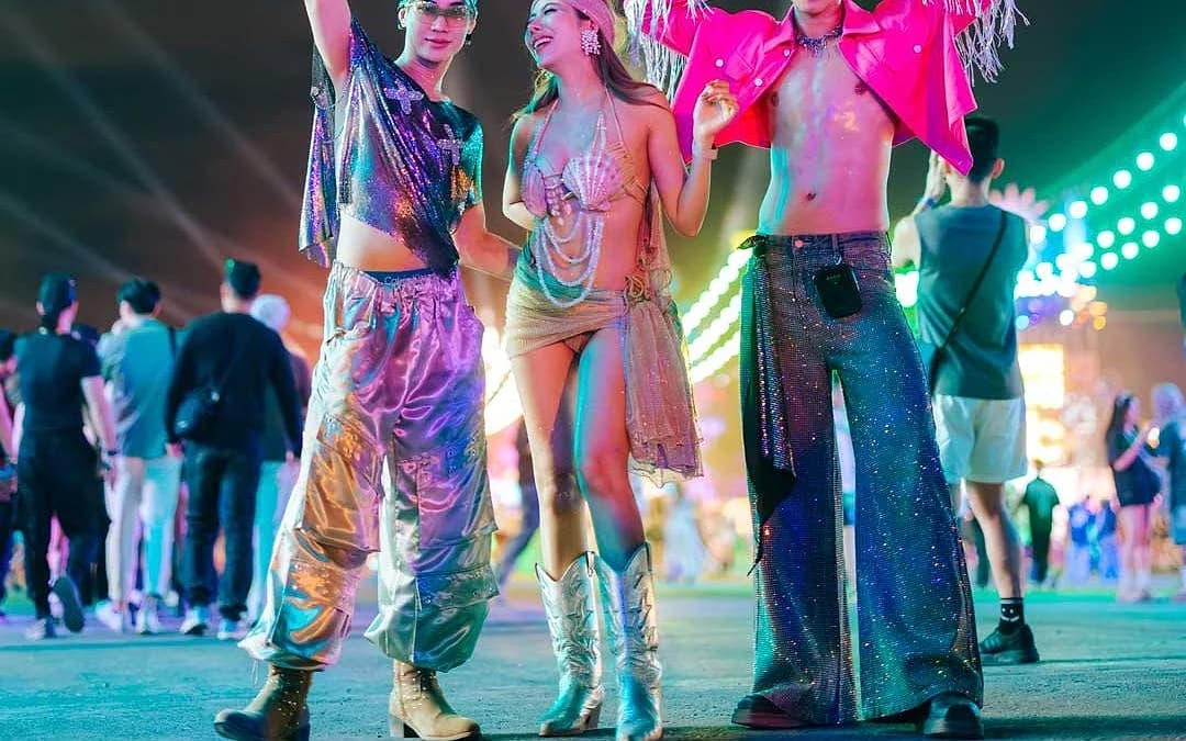 Festival-goers at a previous EDC Thailand edition. The December 2026 edition runs three nights at Rhythm Park.