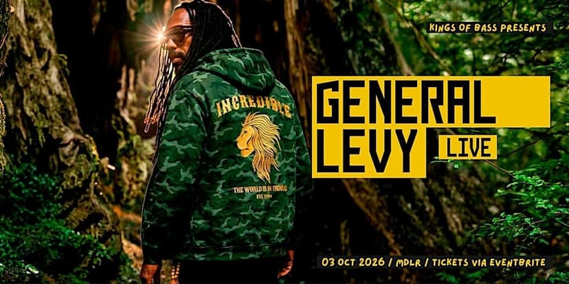 General Levy Brings Jungle's Breakout Hit to Singapore's MDLR on October 3