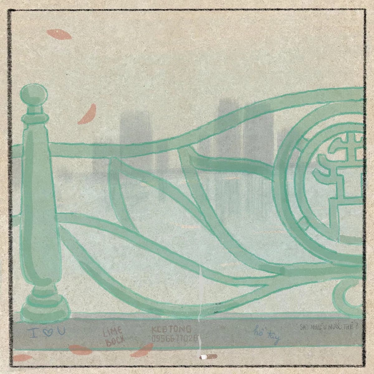 Artwork for 'Hồ Tây 2.0,' Limebócx's earlier single built around Hanoi's West Lake