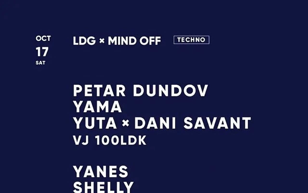 The full lineup for VENT's October 17 night, split across LDG and Mind Off's two rooms.