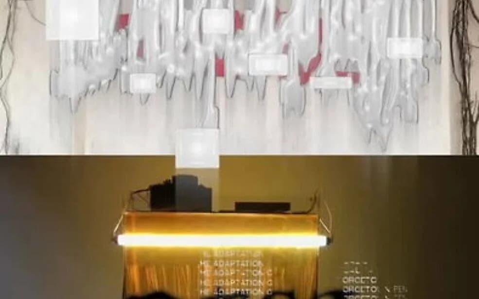 A video and light installation inside Ritual Cafe's former George Town space.