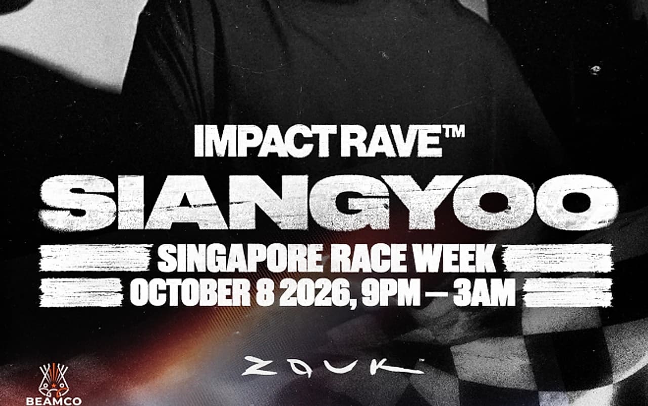 Official key art for Impact Rave's first edition, October 8 at Zouk Singapore