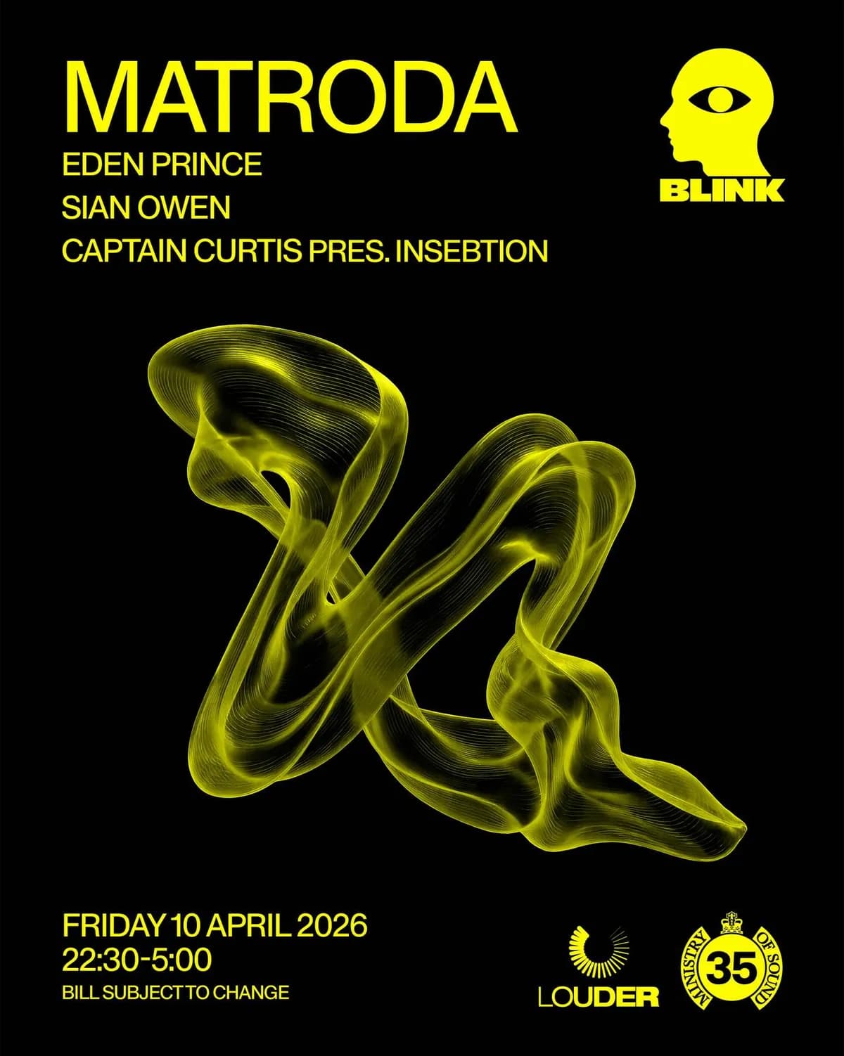 Lineup announced Matroda & Eden Prince Performing Together at The BLINK Event, London