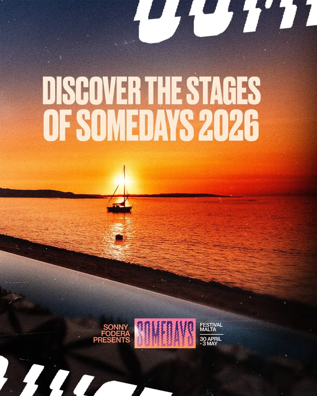 Moonlit Malta coast explodes when Somedays 2026 hits peak hours! Beachfront decks glow with lasers cutting through ocean mist, bass shaking palm trees till dawn. Pure open-air house environment magic!