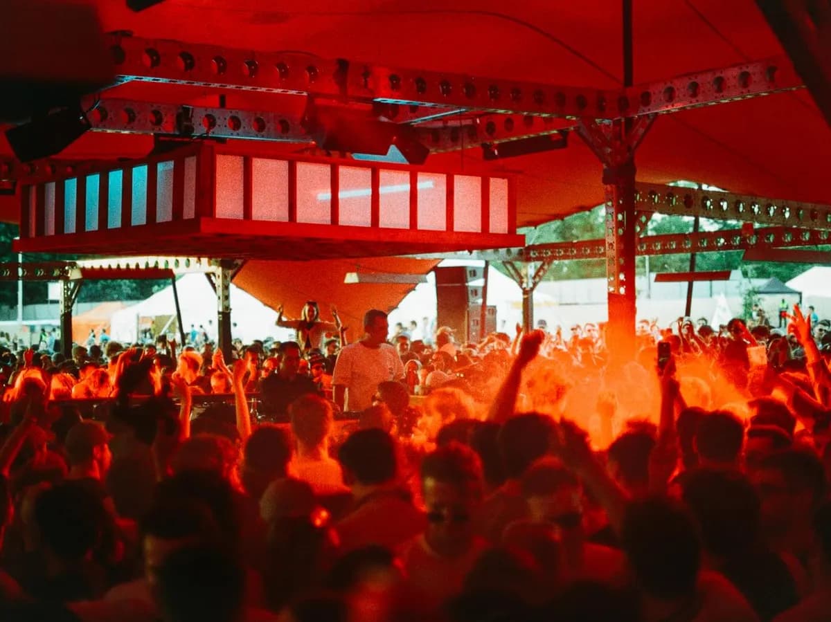 Peckham Rye Park stages primed for GALA 26 magic this May. Dancefloor dreams take shape.