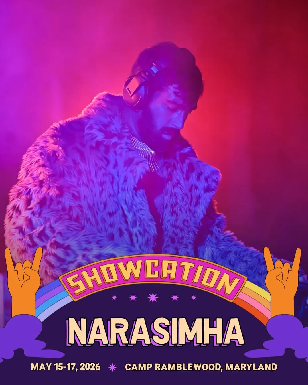 Live djembe, world house music and a set you will not forget. Narasimha at Showcation 2026.