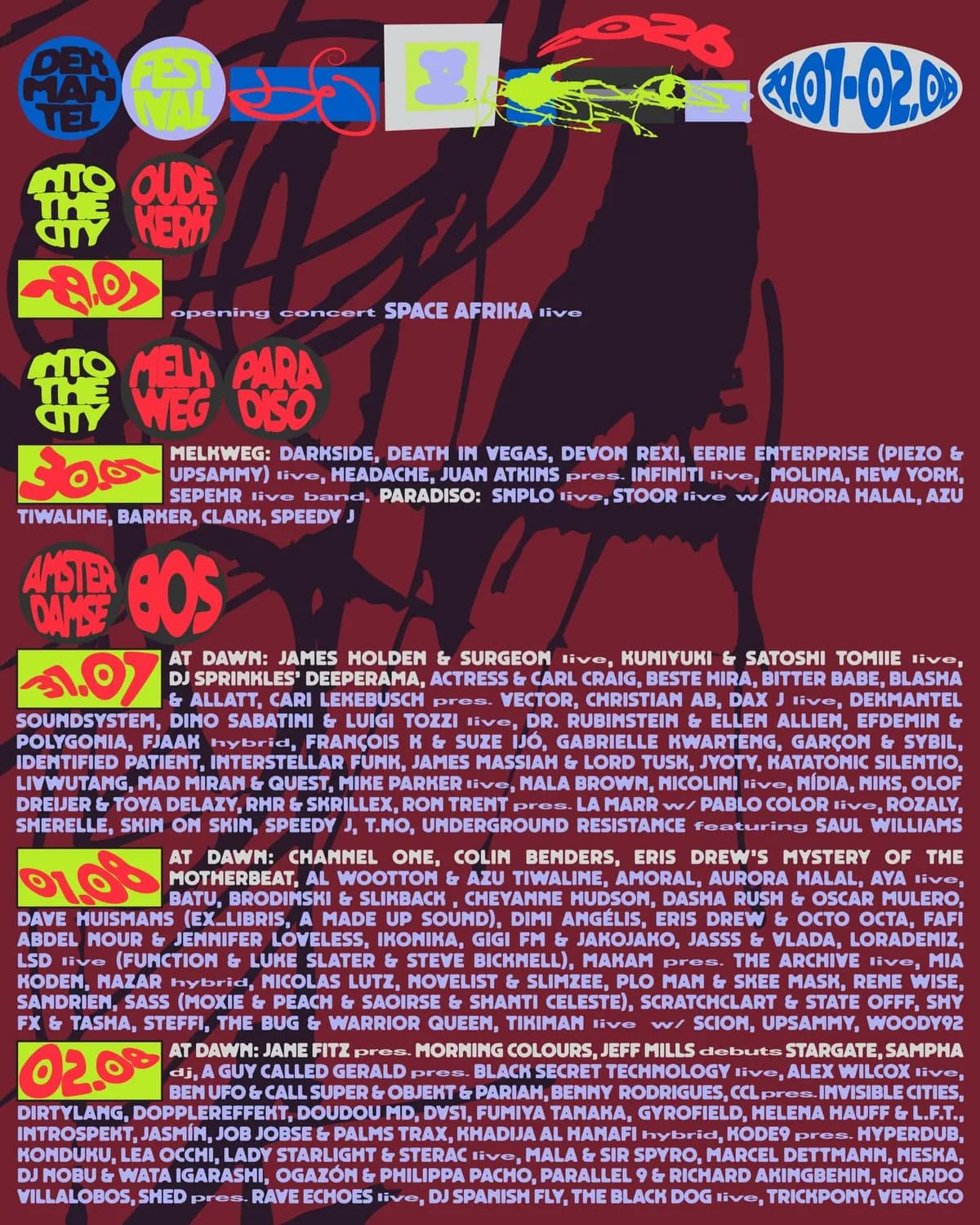 Dekmantel '26 day-by-day schedule just dropped! Your ultimate guide to three days of pure house music!