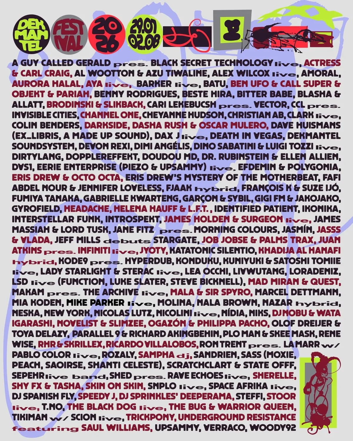 Dekmantel 26 full lineup dropped! House and techno fire for days. Tickets going fast. Who's in?
