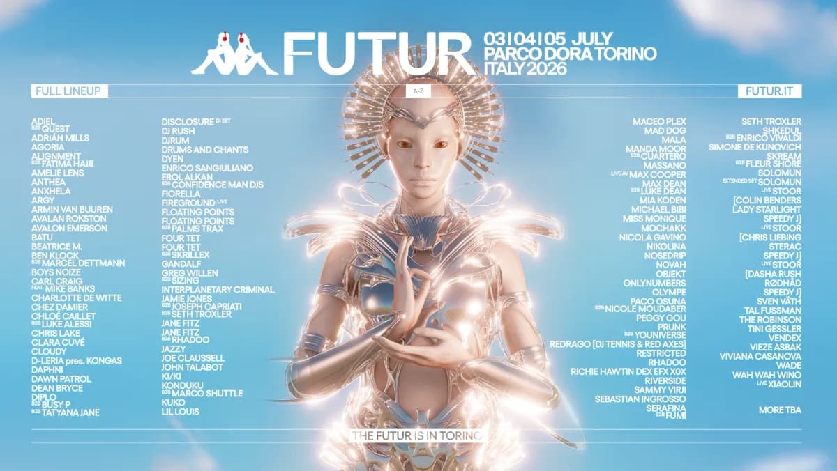 From house to techno and beyond, the full Kappa FuturFestival 2026 lineup is set for Turin