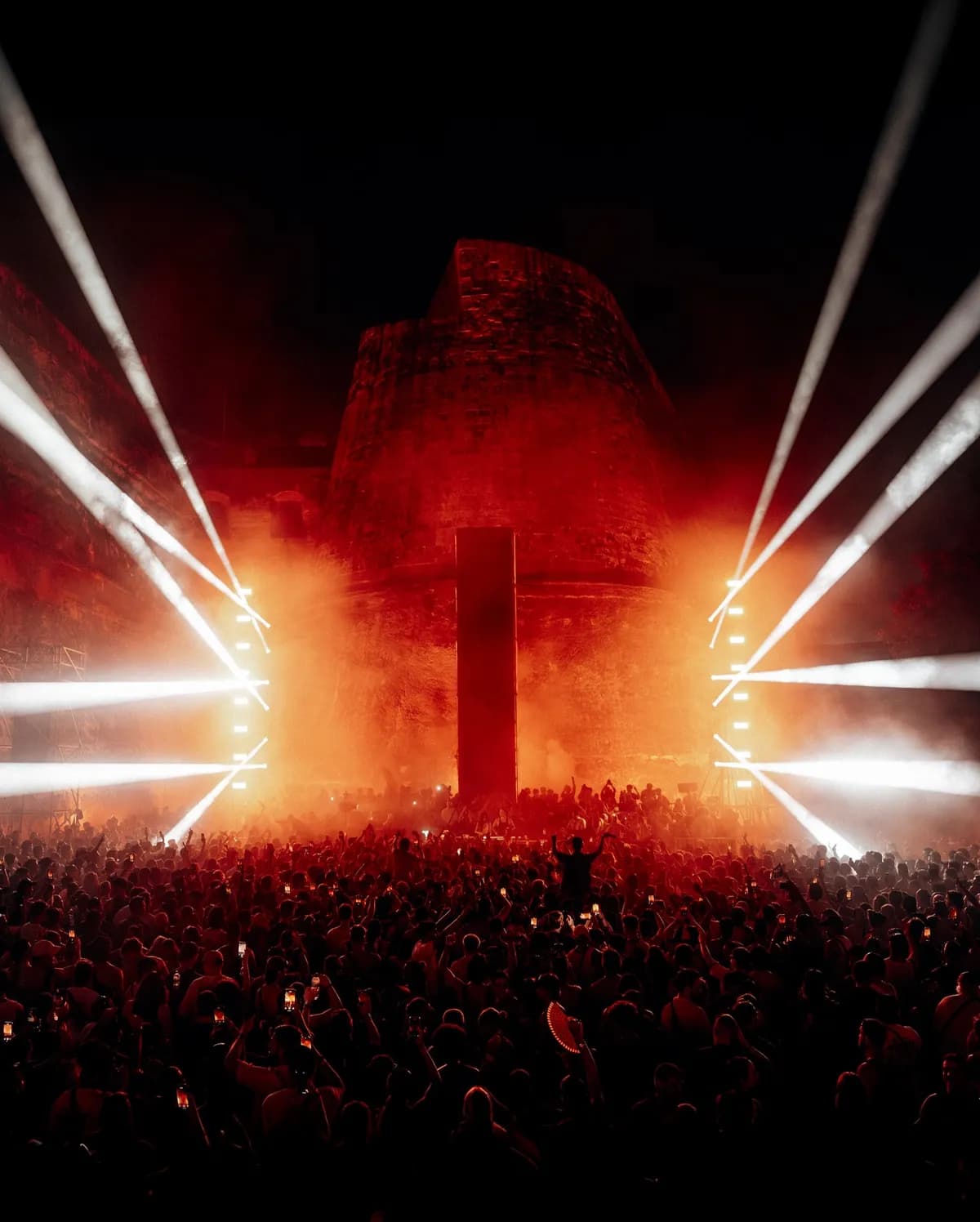 The opening night at Valletta Ditch. This is what house music looks like when the venue is 500 years old.