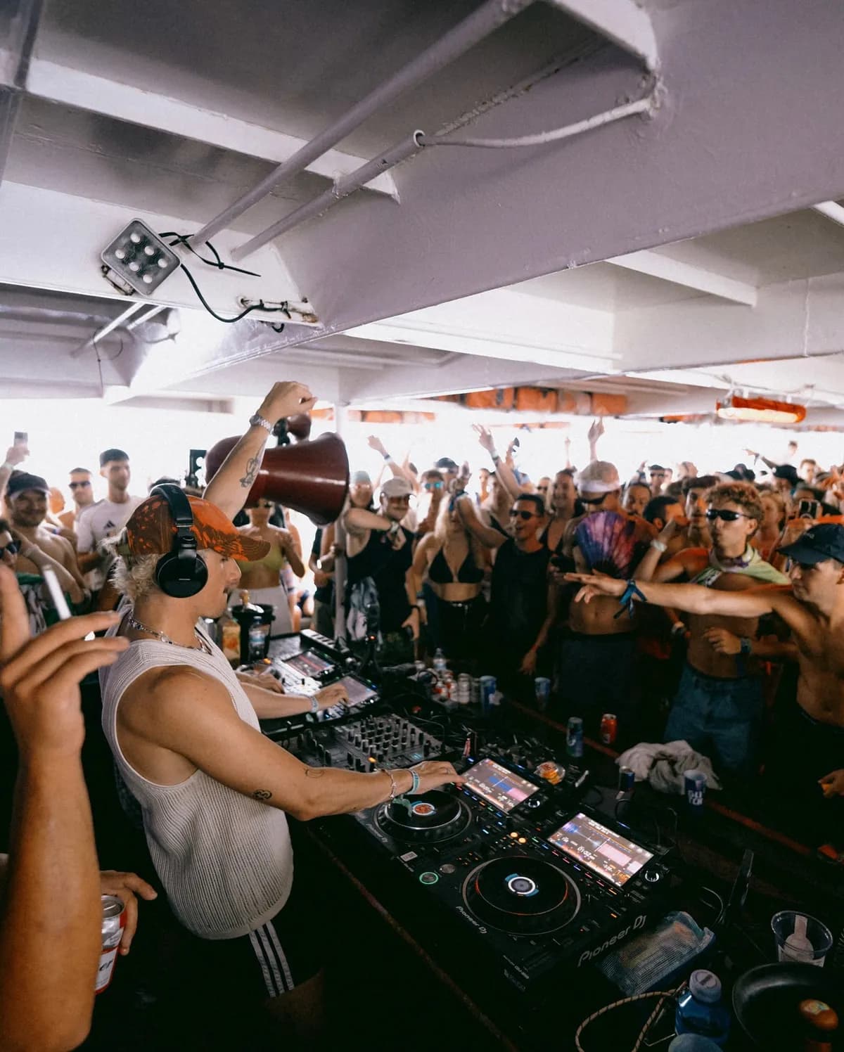 The Glitch boat party. Mediterranean Sea. Morning after the night before. Malta does not miss.
