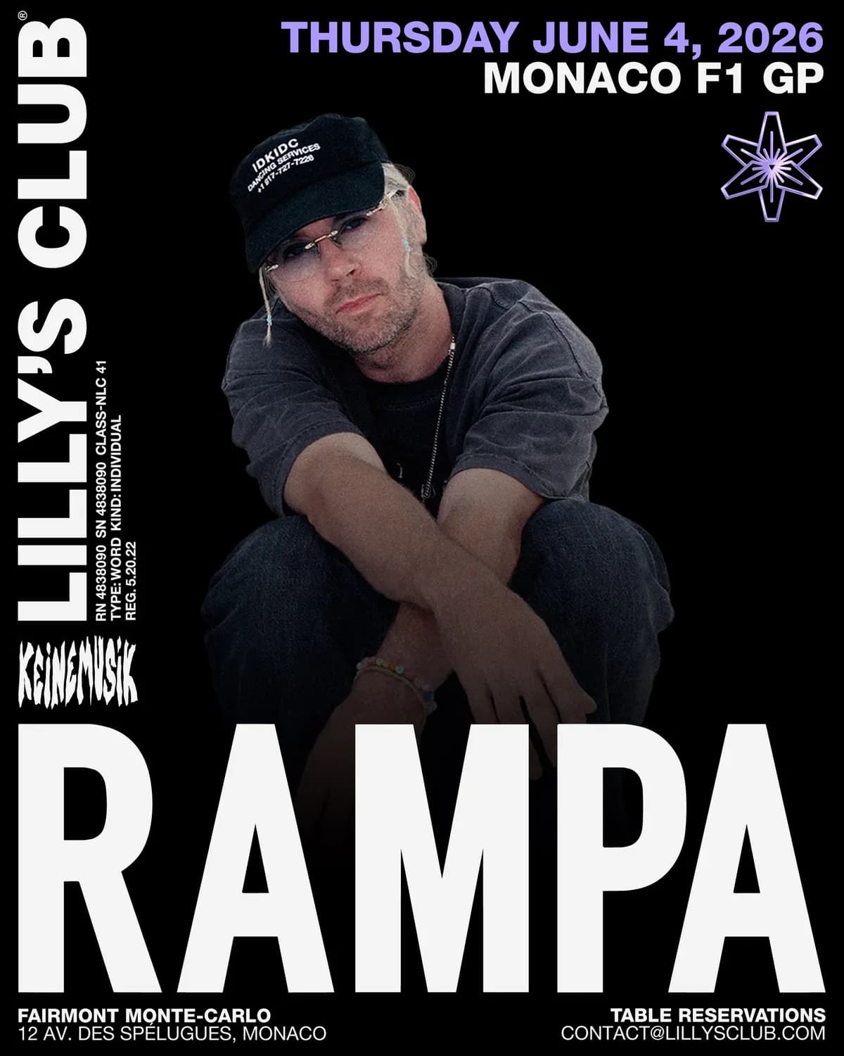 Setting the deep, hypnotic tone for Monaco Grand Prix weekend at Lilly’s Club on Thursday, June 4.
