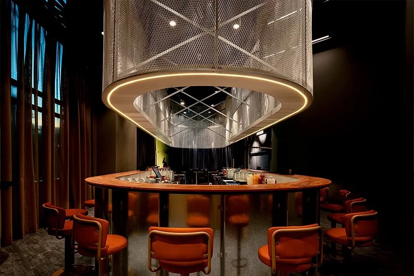 RASA's circular bar, inside Republic Plaza Tower 1.