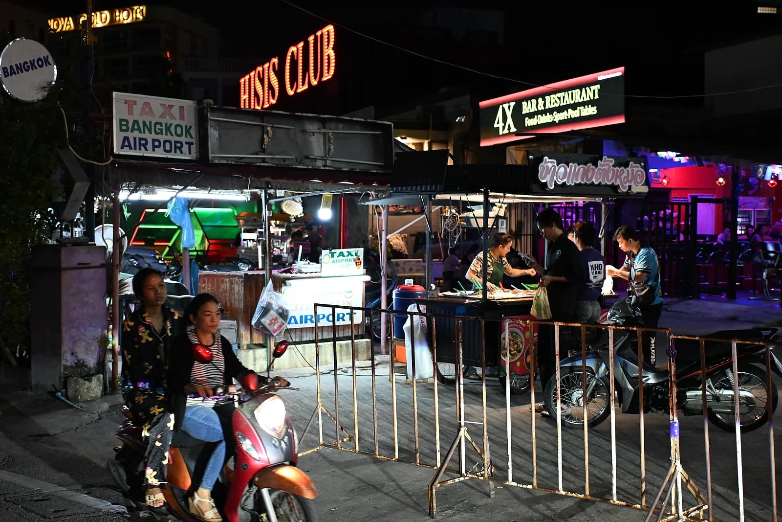 A bar strip in Pattaya, Thailand, where the legal drinking age is 20.