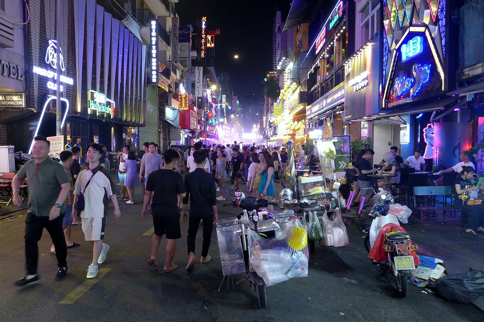 Bui Vien Street in Ho Chi Minh City after dark. Vietnam abolished the mandatory death penalty for drug trafficking on 25 June 2025, part of a wider reform of the country's capital offences.
