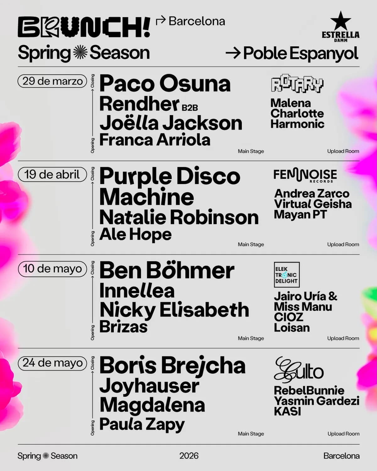 Brunch Electronik Returns to Poble Espanyol: Spring Season 2026