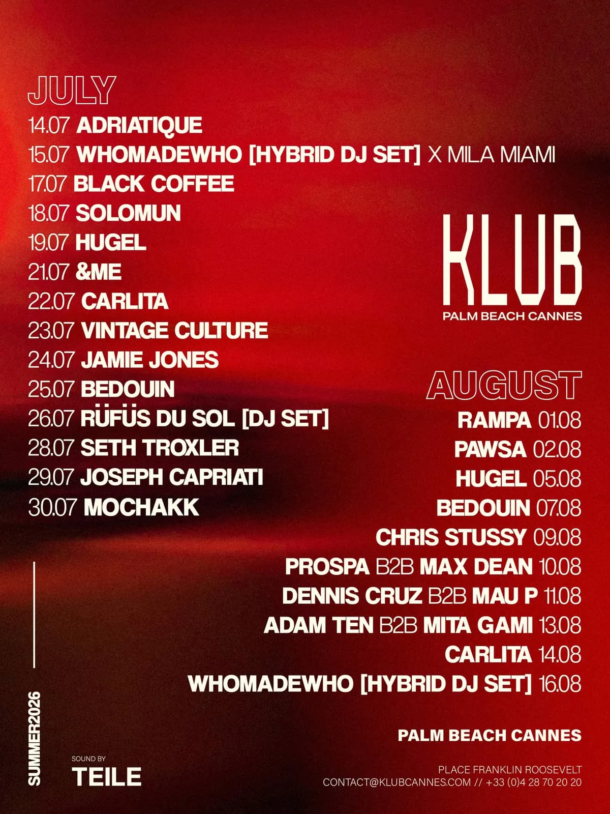 SUMMER LINE UP UNLOCKED.