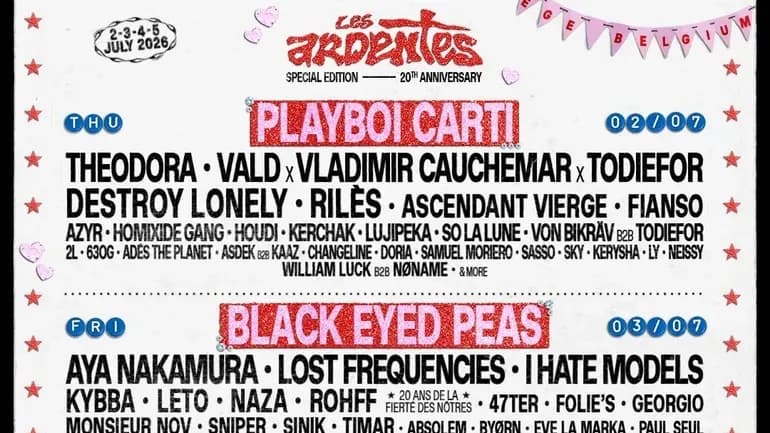 lesardentes 2026 lineup