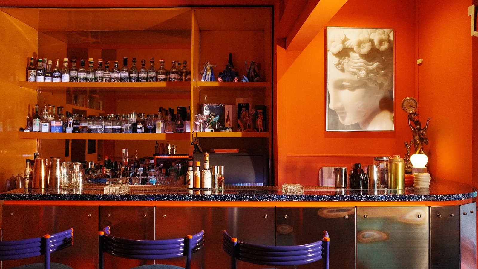 The rebuilt bar at Peels Records & Bar in Bandung, finished this year with local studio Nouv.