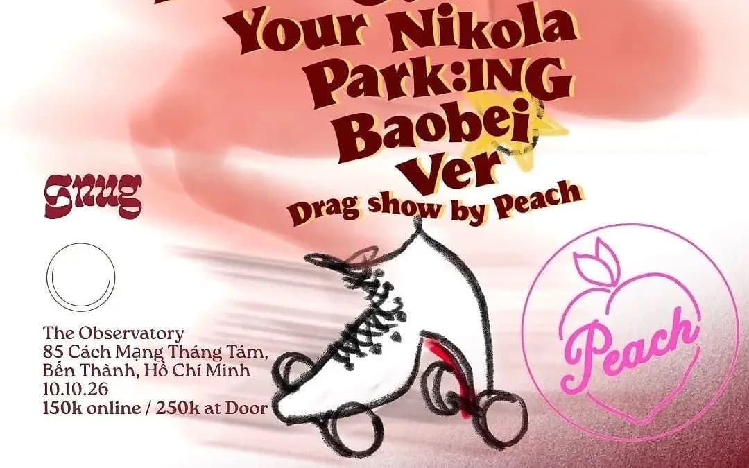 The full bill for Snug's October 10 night at The Observatory, with a drag set from Peach.