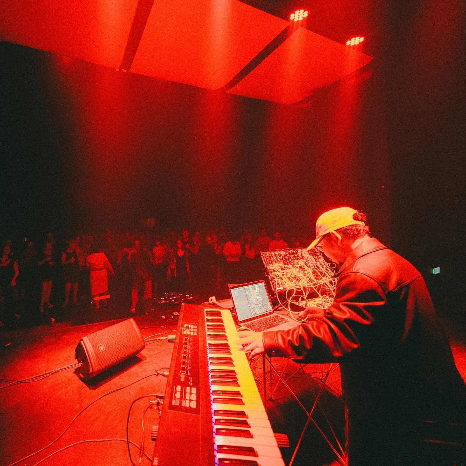 A live electronic set at one of Dudesweet's Bangkok showcases. The collective built its reputation on nights like this before the Ministry of Culture got involved.
