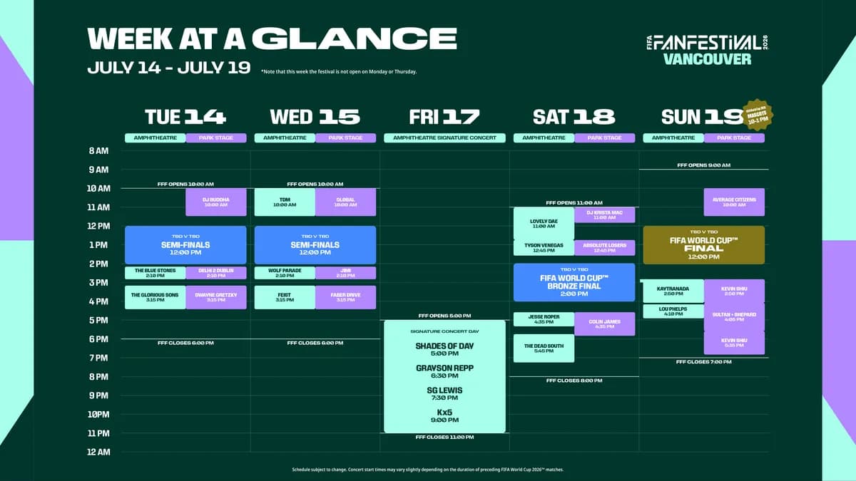 WEEK AT A GLANCE