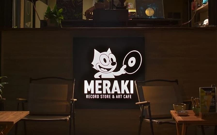 MERAKI, Saigon's record store and art cafe, on the night of its July 2025 opening.