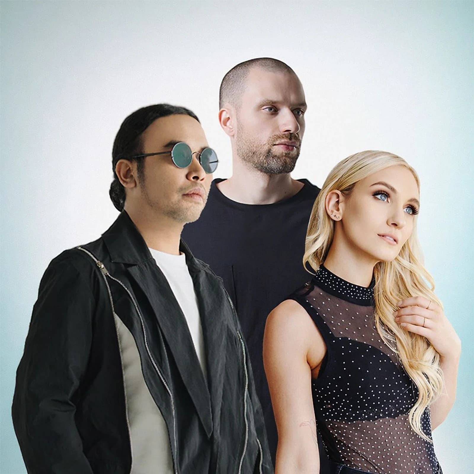 Whisnu Santika with Sikdope (center) and Linney (right), the trio behind 'Save Me,' his debut release on Steve Aoki's Dim Mak.