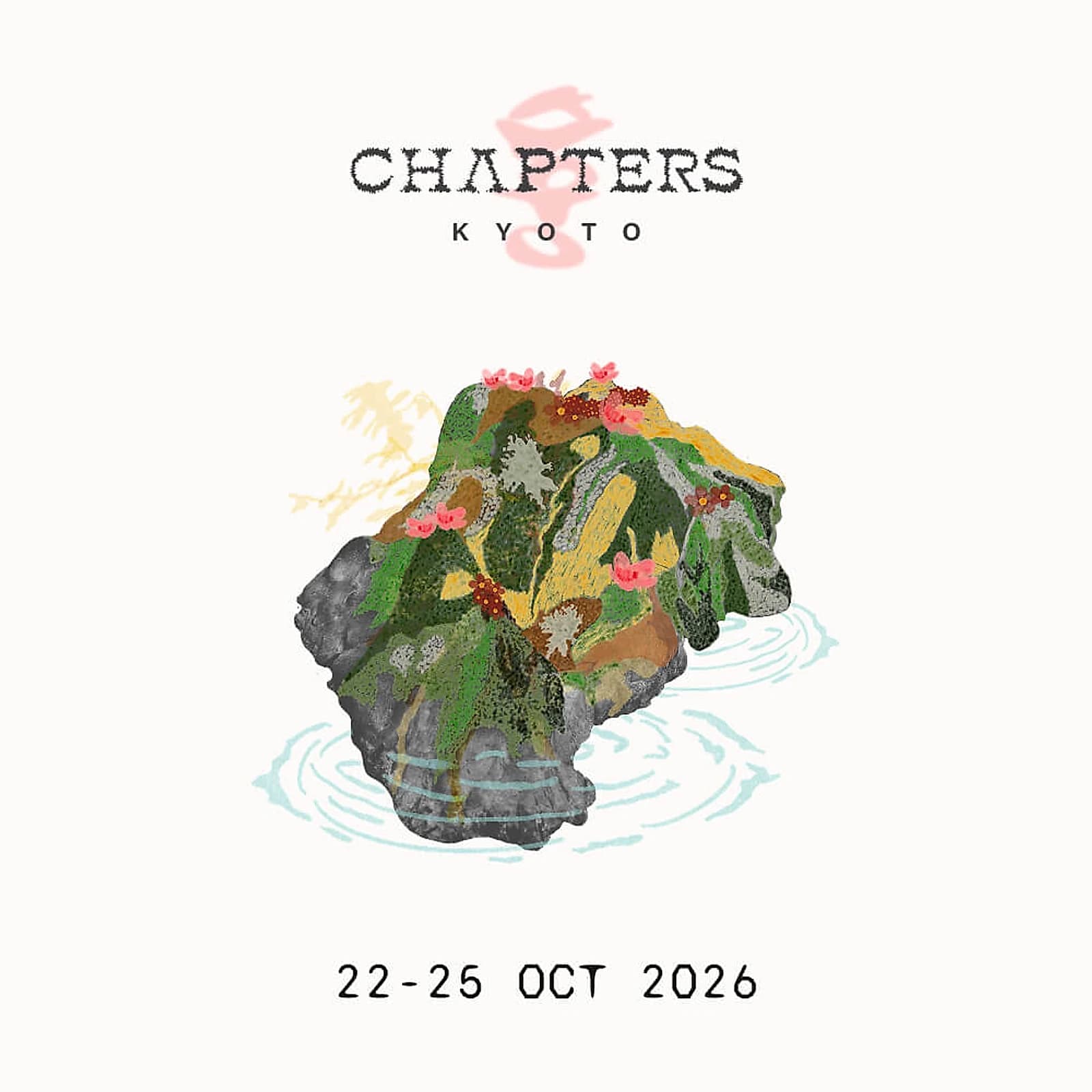 The official announcement art for Wonderfruit Chapters Kyoto, October 22-25.